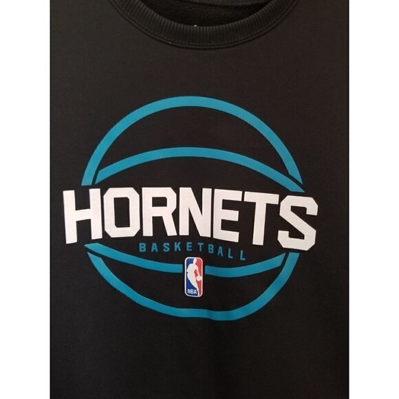𝅺nba Charlotte Hornets Adidas Climawarm Sweatshirt  Size: X Large  Color: Black - Picture 3 of 12